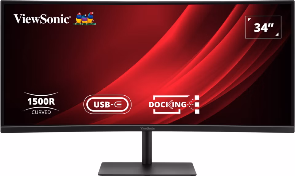 ViewSonic VG3419C-2 34" 21:9, 3440 x 1440, VA, zakřivený, HDMI,DP, 96W USB-C,USB, J45, KVM switch, speakers, výš. nast.