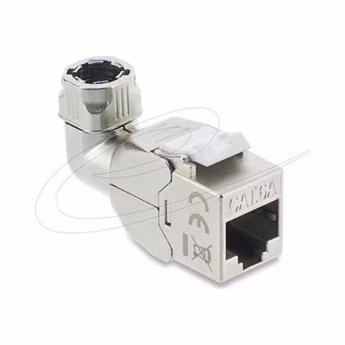 Delock Modul Keystone ze zásuvky RJ45 na LSA, Cat.6A, beznástrojový, 90°, pravoúhlý, stíněný