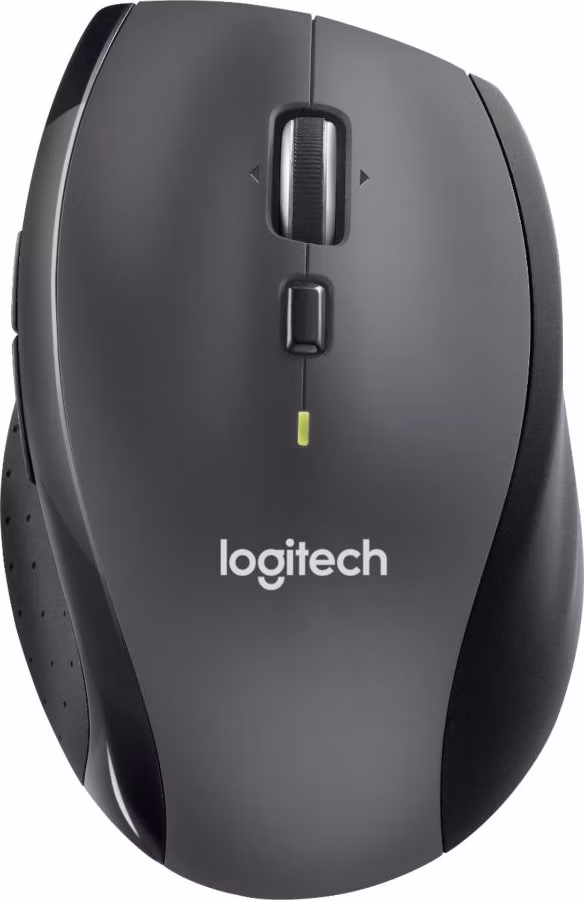 Logitech Marathon M705/ bezdrátová/ optická/ 1000dpi/ 2.4GHz/ USB přijímač/ černo-šedá