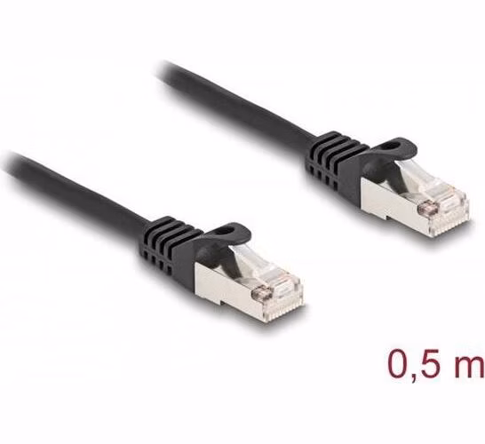 Delock Kabel ze zástrčkového konektoru RJ50 na zástrčkový konektor RJ50, S/FTP, 0,5 m, černý