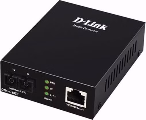 D-Link DMC-G10SC/E 100/1000BaseT to 1000BaseLX (SC) Single-mode Media Converter (10 km) 