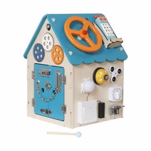 2Kids Toys Activity board Domeček tyrkysový