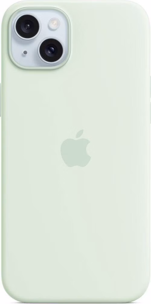 iPhone 15 Plus Silicone Case with MagSafe - Soft Mint