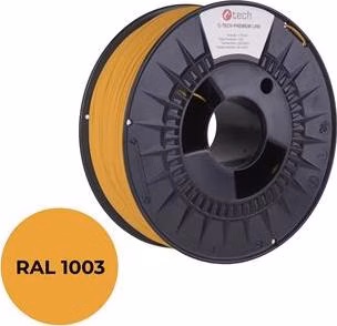 C-TECH tisková struna PREMIUM LINE ( filament ) , PLA, signální žlutá, RAL1003, 1,75mm, 1kg