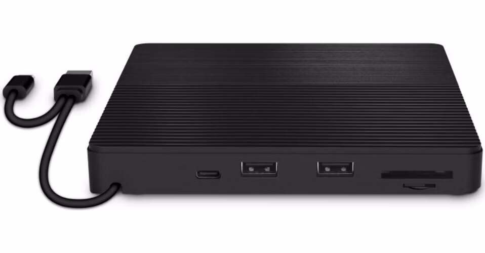 CONNECT IT Externí mechanika CD/DVD 3v1 SlimDrive, čtečka MicroSD/SD, 2xUSB, USB-A/USB-C, černá