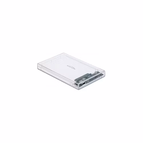 Delock Externí pouzdro pro HDD / SSD SATA 2.5” se zásuvkovým průhledným konektorem USB Type-C™ - beznástrojový