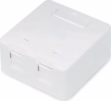 OXnet Zásuvka Keystone 2 port, neosadená na omietku, biela