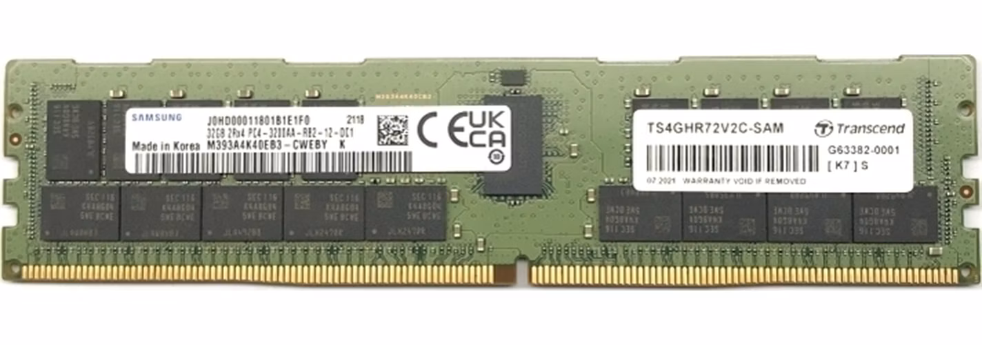 Transcend paměť 32GB DDR4 3200 REG-DIMM 2Rx4 2Gx4 CL22 1.2V
