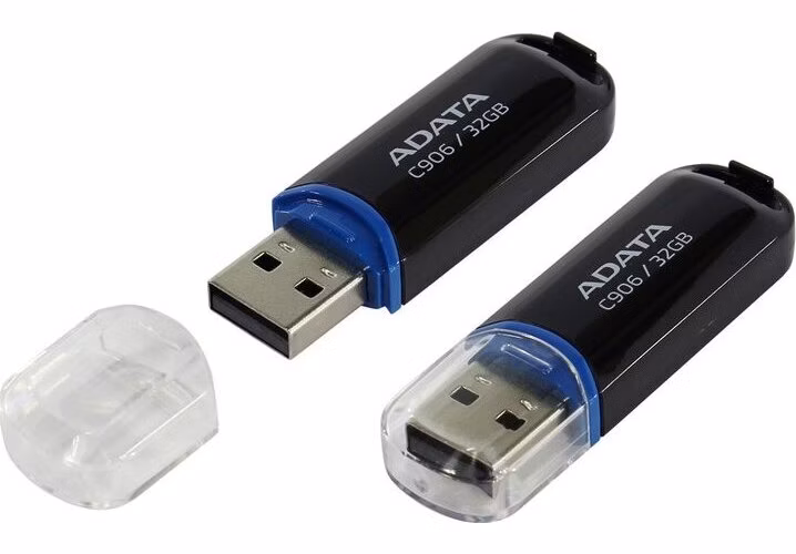 ADATA Flash disk 32GB C906, USB 2.0 Klasická, čierna