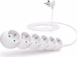 CONNECT IT prodlužovací kabel 230 V, 6 zásuvek, 3 m, bez vypínače (bílý)