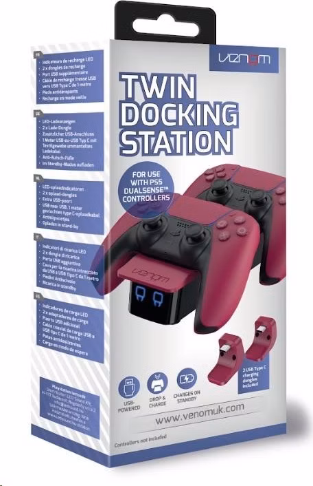 VENOM VS5010 Red PS5 Twin Docking Station
