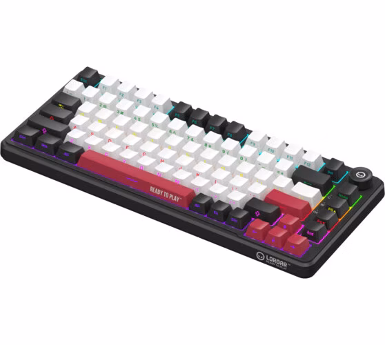 Lorgar KBA4175BK, mechanická herná klávesnica, 82 klávesov, Toxic Purple Switch, Hot-Swap, RGB, USB-C