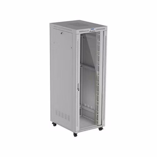 19" VOĽNE STOJÚCA RACKOVÁ SKRIŇA 47U 800X1000 ŠEDÉ PRESKLENÉ DVERE LCD LANBERG (FLAT PACK) V2