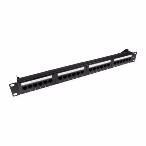 OPTIX UTP Patch panel Cat.6, 24 port, 1U, black, Certifikován
