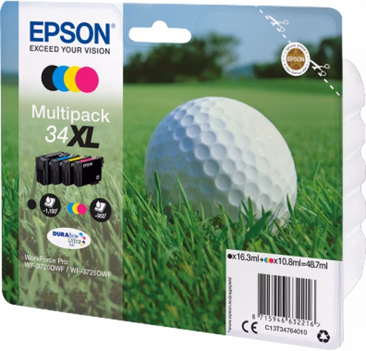 EPSON cartridge T3476 (black/cyan/magenta/yellow) multipack (golfový míček) XL