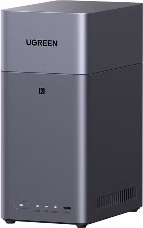 UGREEN NASync DH2300 (2x4C/RockchipA76+A55/2,2GHz/4GBRAM/2xSATA/1xGbE/2xUSB3.2/1xUSB-C/HDMI)