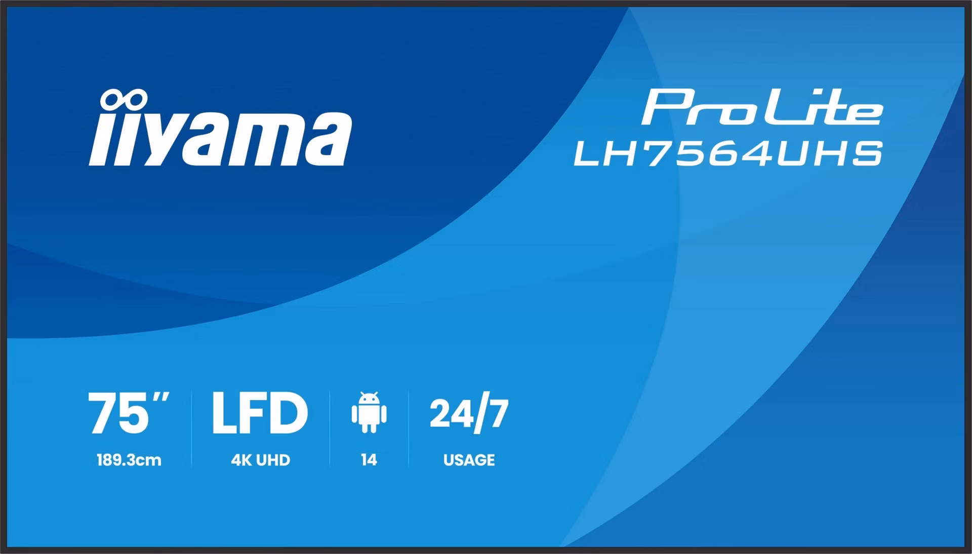 75" iiyama LH7564UHS-B1AG:VA, 4K UHD,Android,24/7