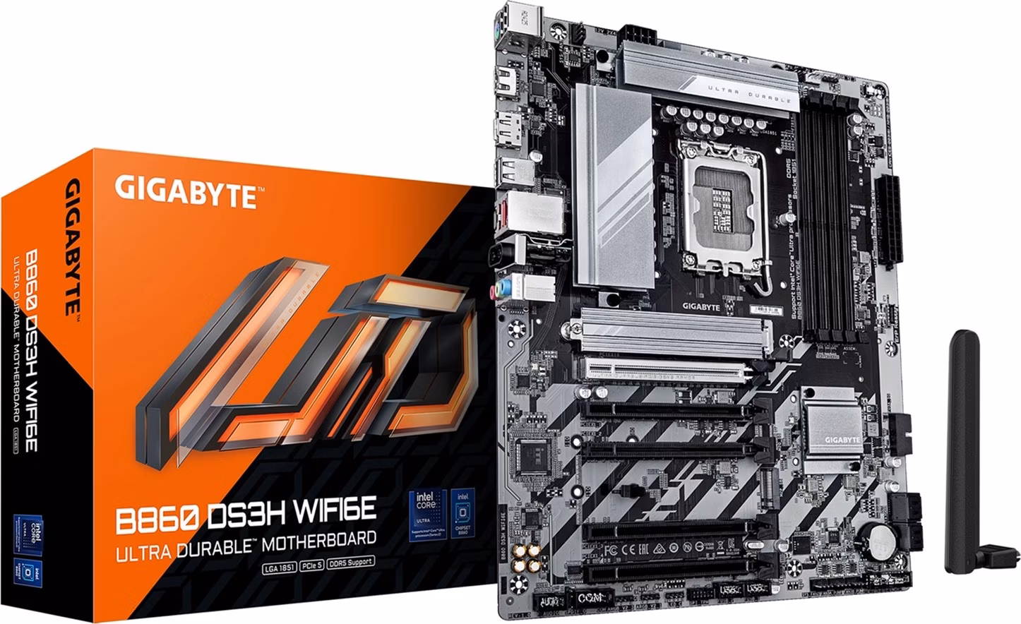GIGABYTE MB Sc LGA1851 B860 DS3H WIFI6E, Intel B860, 4xDDR5, 1xDP, 1xHDMI, WiFi, ATX