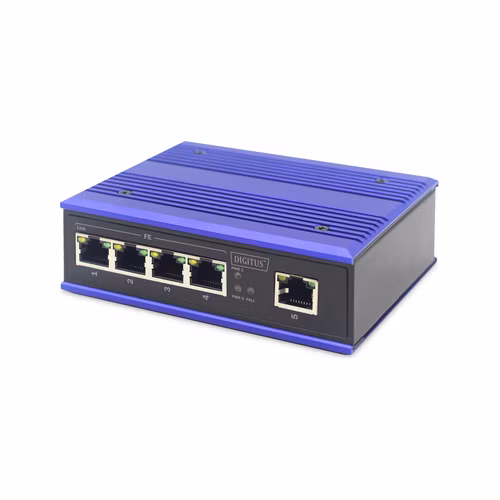 DIGITUS Professional Industrial 5-Port Fast Ethernet Switch