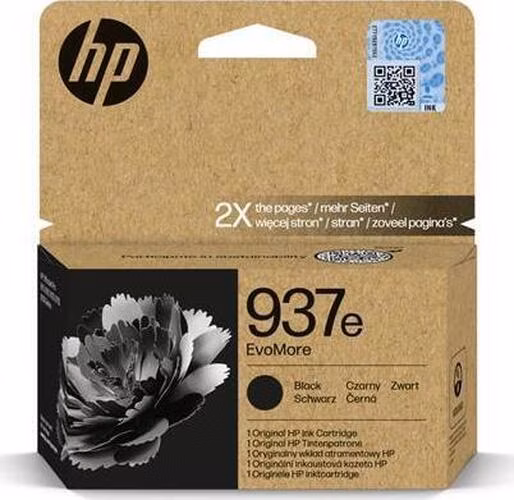 HP Ink Cartridge 937e EvoMore/Black/2500 stran