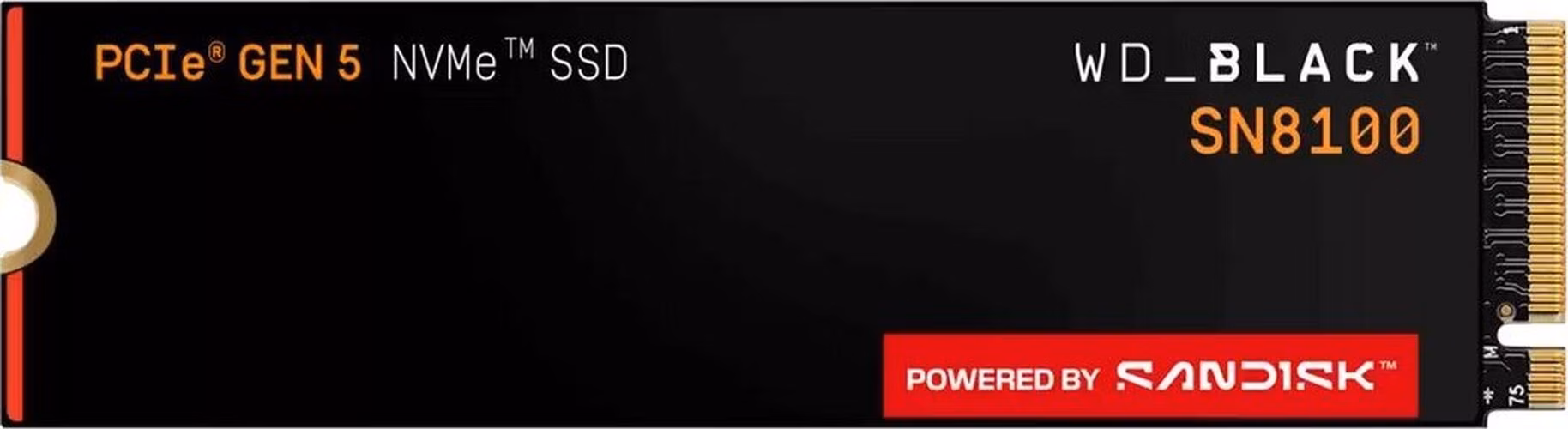 WD Black SN8100 SSD Powered by SanDisk 1TB M.2 NVMe Gen5 14900/11000MBps