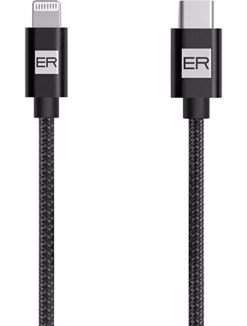 ER POWER kábel USB-C to Lightning 1.2m - Black
