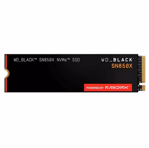 WD Black SN850X SSD Powered by SanDisk 1TB M.2 NVMe Gen4 7300/6300MBps