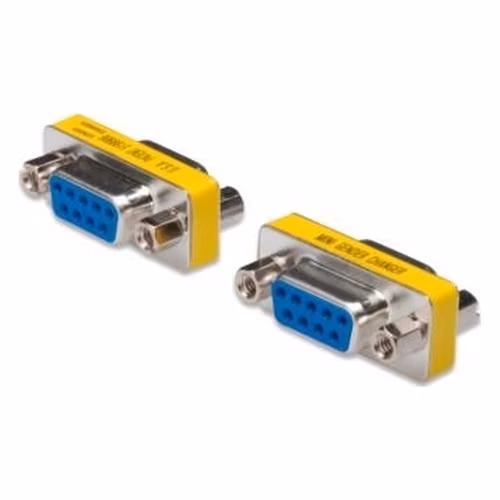 Digitus sériový adaptér Gender Changer, D-Sub9, metal housing, F/F, with Hex screws + nut