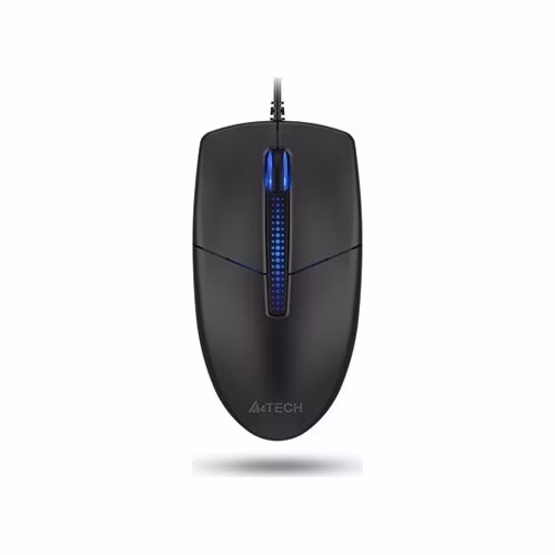 A4tech N-530S, podsvícená kancelářská myš, 1200 DPI, USB, černá