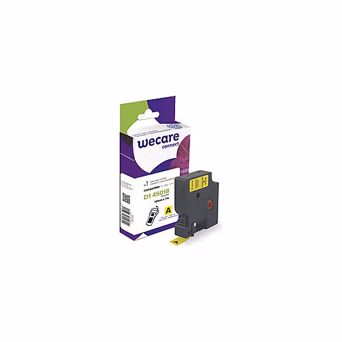 WECARE ARMOR páska kompatibilní s DYMO S0720580,Black/Yellow,12mm*7m