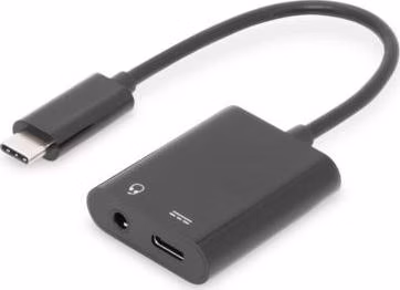 Digitus Rozbočovací kabel USB typu C, typ C - 3,5 mm + typ C M/F/F, 0,2 m, Gen2, 5A, 10 GB, Vers. 3,1, CE, bl