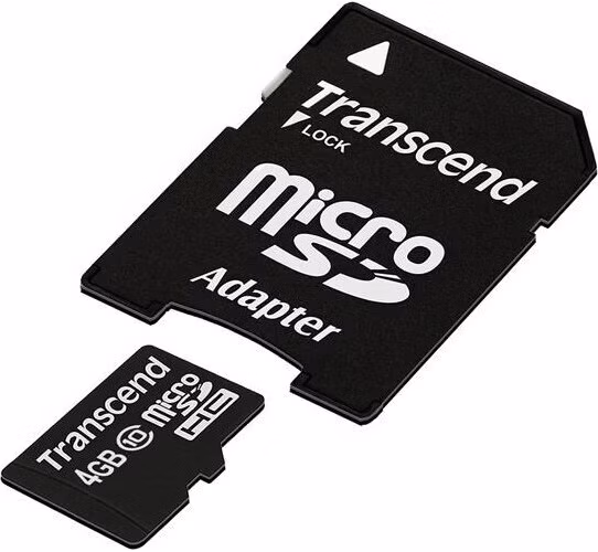Karta TRANSCEND MicroSDHC 4GB Class 10 + adaptér