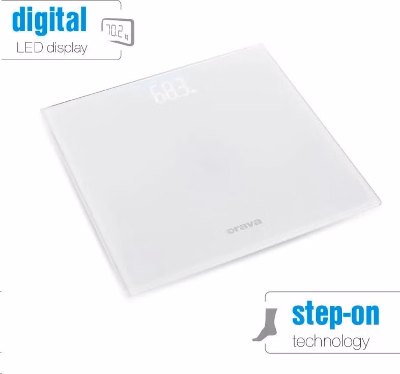 Orava osobní digitální váha, do 180 kg, LED displej, automatické zapnutí dotykem chodidla