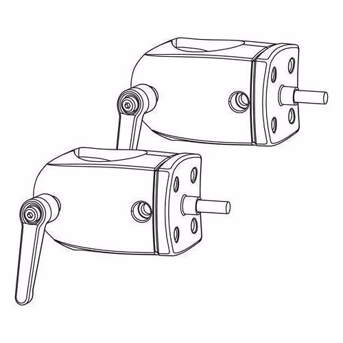 ERGOTRON DS100 OUTBOARD POLE CLAMPS, úchytky pro lištu ke spojení dvou držáků
