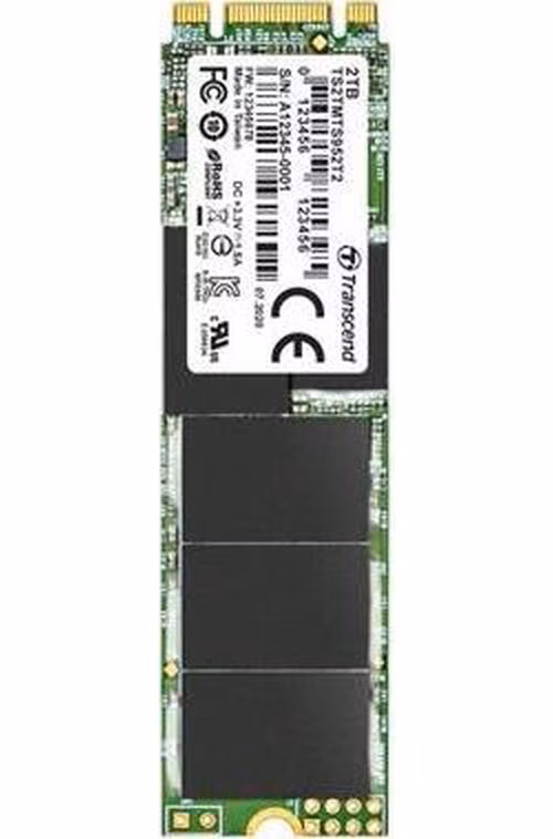 TRANSCEND MTS952T2 2TB Industrial 3K P/E SSD disk M.2, 2280 SATA III 6Gb/s (3D TLC), 560MB/s R, 520MB/s W