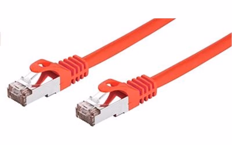 C-TECH Kabel patchcord Cat6, FTP, červený, 1m