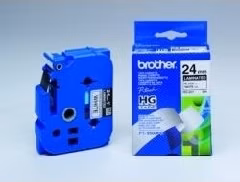 Brother - HGE251V5, bílá / černá, 24 mm (pro PT 9xxx) - balení 5 ks