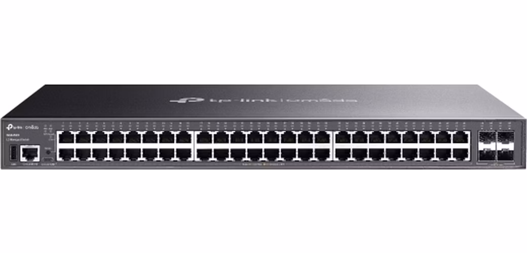 TP-Link SG5452X Omada 48portový gigabitový stohovatelný spravovaný switch Lite L3 se 4× 10G sloty