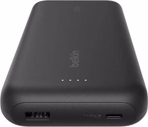 Belkin Boost Charge Powerbank 20K with Integrated Cable - Black