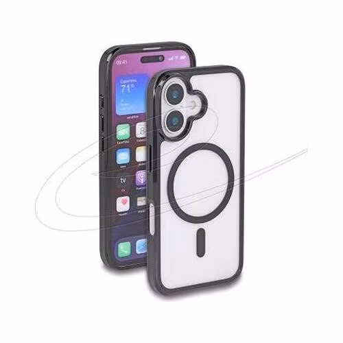 Delock Ochranné pouzdro na iPhone 16 kompatibilní s MagSafe, průhledné a černé