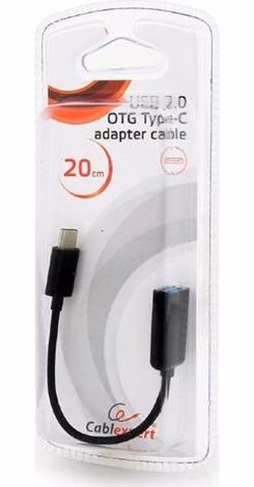 Gembird adaptér OTG USB 2.0 (F) / USB-C (M), kábel 0,2m), blister
