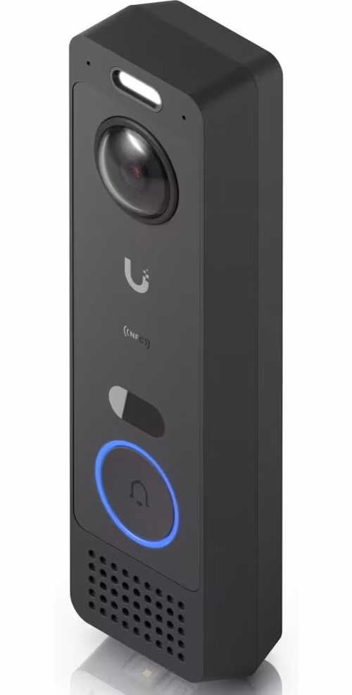ROZBALENÉ - Ubiquiti UniFi G6 Entry - Video zvonek/čtečka, 5Mpx, IR LED, AI detekce, NFC, obousm. audio, IP55, PoE+, černá