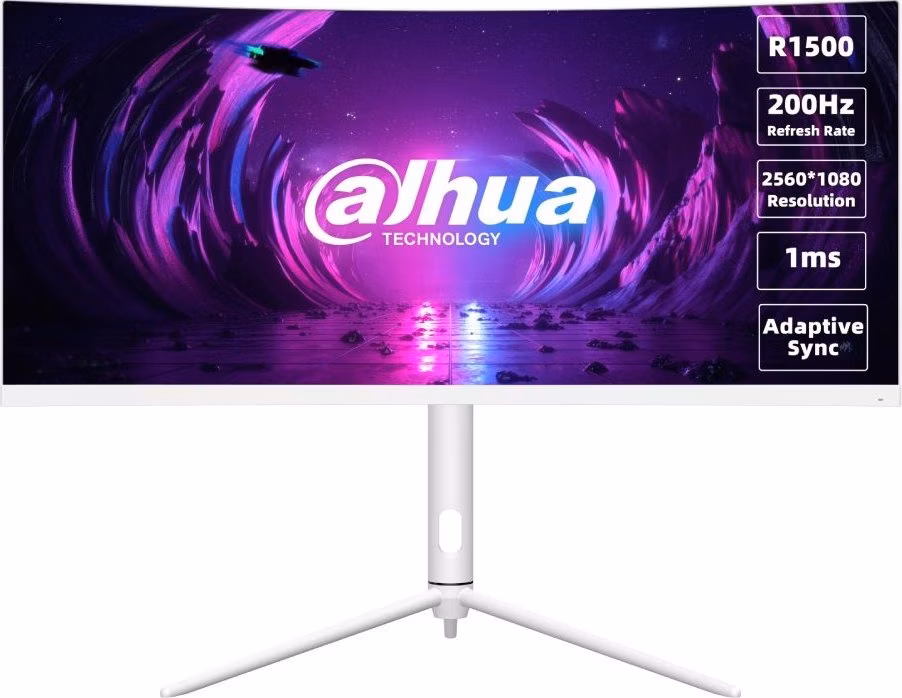 DAHUA 30" LED LM30-E330CW/ herní/ VA panel/ 2560x1080 (WFHD)/ 3000:1/ 1ms/ HDMI/ DP/ VESA 75x75/ bílý
