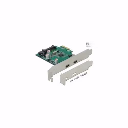Delock PCI Express x1 Karta na 2 x externí SuperSpeed USB (USB 3.2 Gen 1) USB Type-C™ samice