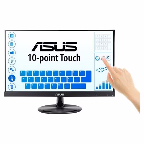Dotykový displej ASUS LCD 21.5" VT229H Touch 1920x1080, lesklý, D-SUB, HDMI, 10-bodový dotykový, IPS, bezrámčekový, USB, VESA