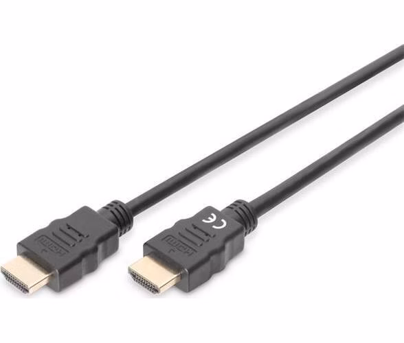 DIGITUS Vysokorychlostní propojovací kabel HDMI, typ A St / St, 2,0 m, s Ethernetem, Ultra HD 60p, zlatý, černý
