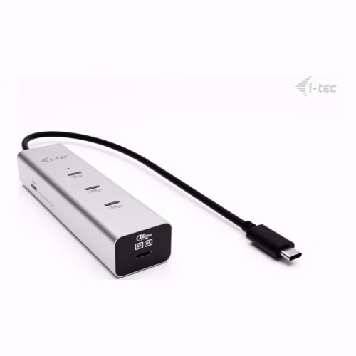 i-tec USB-C Charging Metal HUB 5port with USB-C video 8K, Power Delivery 85W