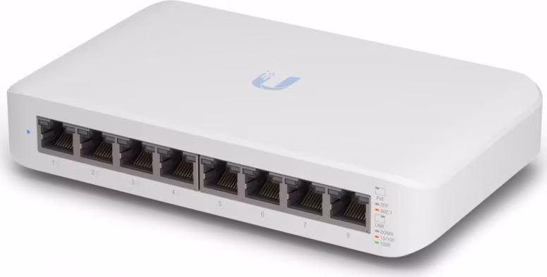 POUŽITÉ - Ubiquiti UniFi Switch Lite 8 PoE - 8x GbE, 4x PoE+ (PoE budget 52W) - Výprodej