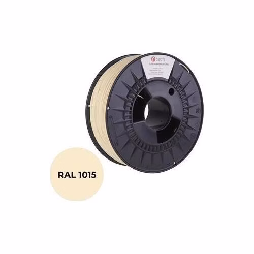 C-TECH tisková struna PREMIUM LINE ( filament ) , PLA, slonová kost světlá, RAL1015, 1,75mm, 1kg