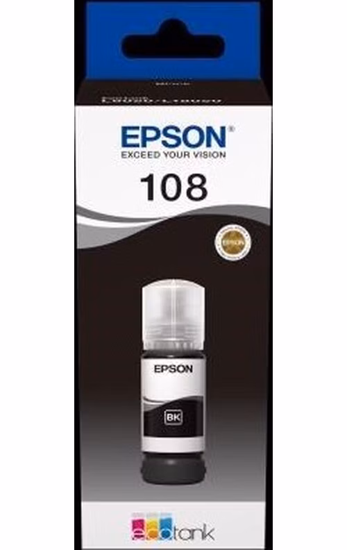 BAZAR - EPSON 108 EcoTank Black ink bottle - Poškozený obal (Komplet)
